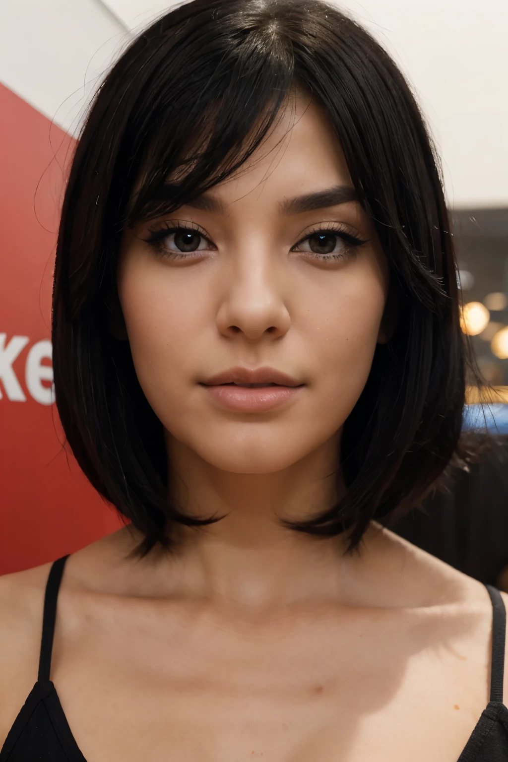 Sharp black hair in the nose