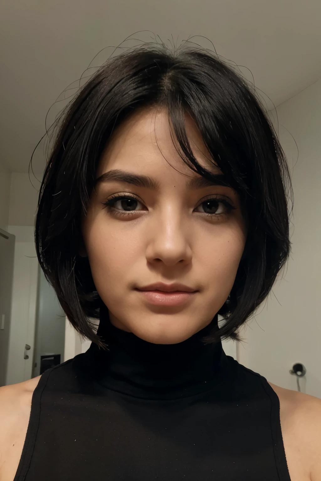 Sharp black hair in the nose