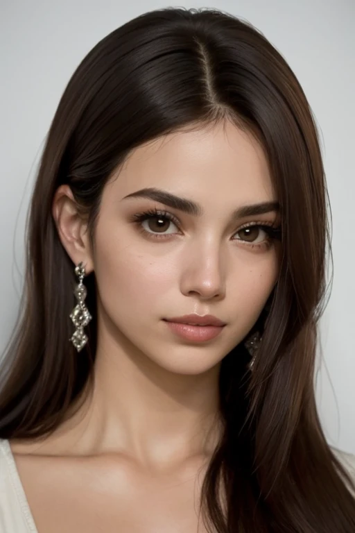 ((Melhor qualidade)), ((obra de arte)), (detalhado), dark cheekbone, cabelos caheados e pele lisa e atraente.