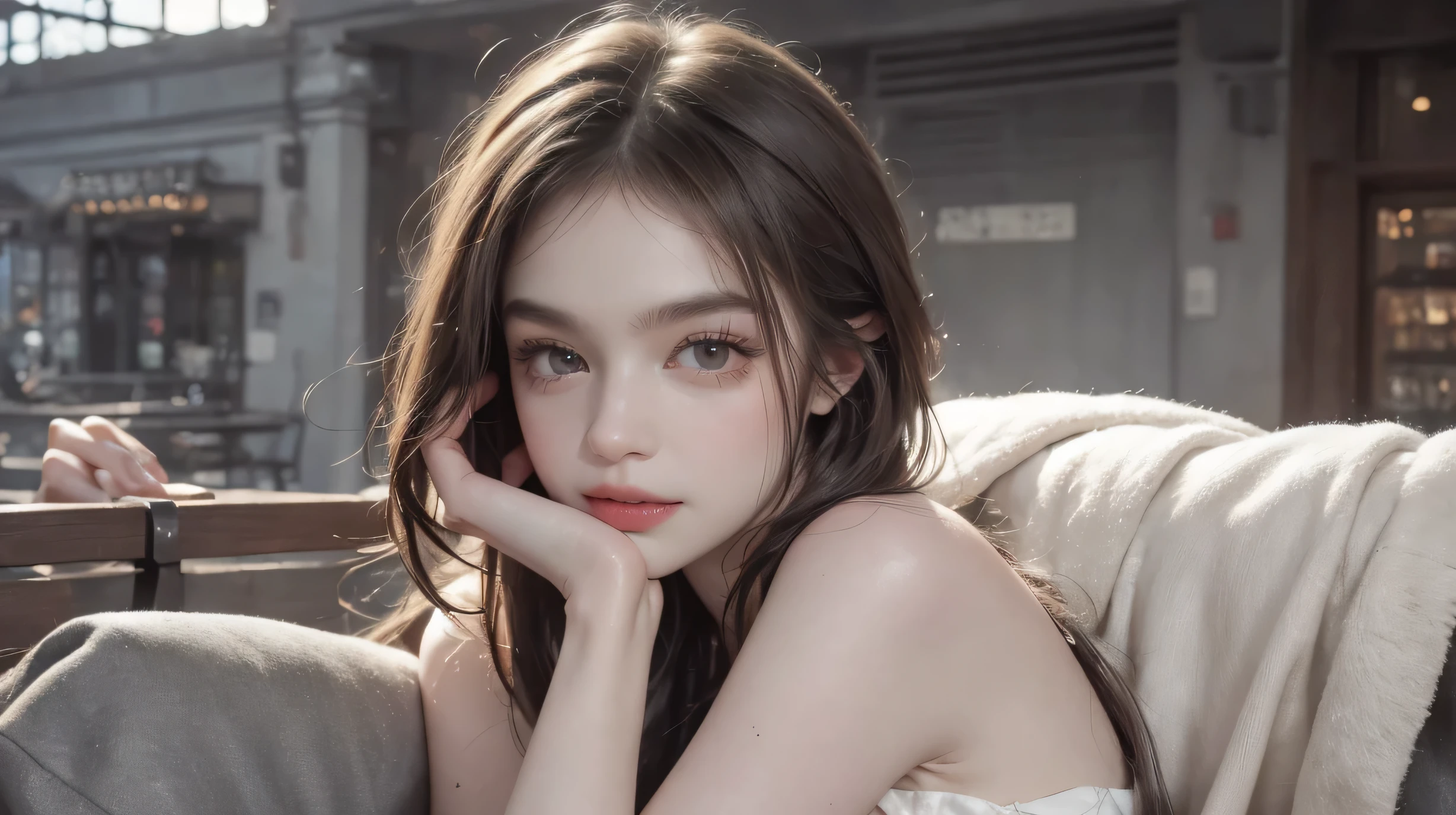 outdoor、Light brown short hair、1 person、