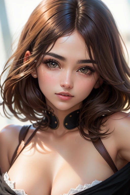 ((Melhor qualidade)), ((obra de arte)), ((brown and seductive girl)), (detalhado), (cabelos, cachos), jovem de olhos castanhos e cabelos cacheados