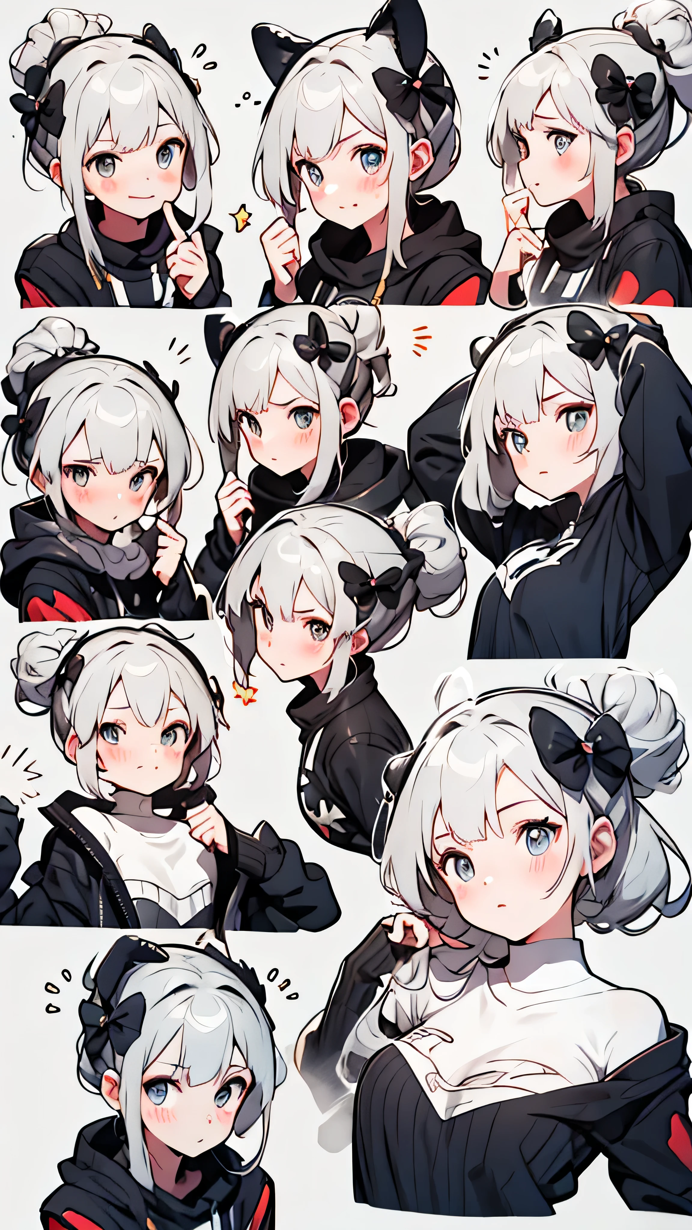 cute girl, marvels costume, 9 expressions,