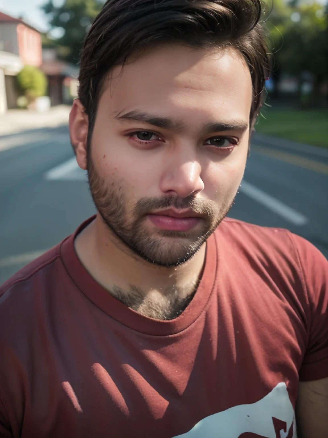 A beautiful young bearded man with highly detailed skin,8k,high res,ultra realistic, photorealism,(real life photo,realistic:1.9), (short beard on his face:1),(only closup shots,half body shots:1.5),best quality,ultra-detailed,professional,physically-based rendering,