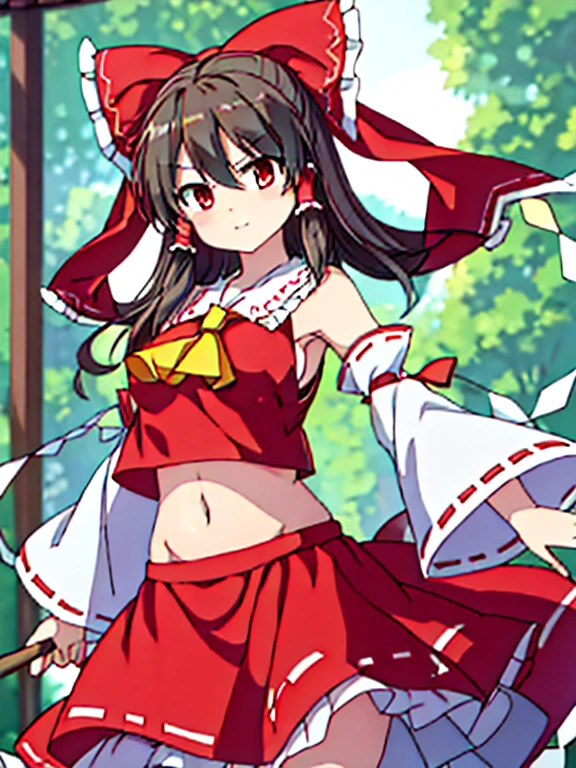 Reimu hakurei, thin, skinny, full body,