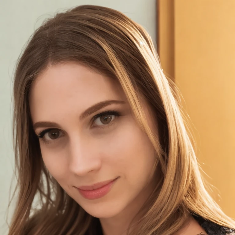 1 girl, solo, Ensure the generated portrait accurately represents the head shape and proportions of a young adult female. Maintain the natural oval contour of the head, with balanced features that align with common human proportions. The focus should be on clarity and realistic depiction of the subject’s facial features, with brunette hair styled naturally, complemented by the attire visible in the photograph. Emulate a high-quality studio portrait with the lighting and depth of a Hasselblad 500 C/M camera photograph. The aspect ratio is to be maintained at 73:128, and the background should remain unobtrusive, not detracting from the clarity and focus on the subject.