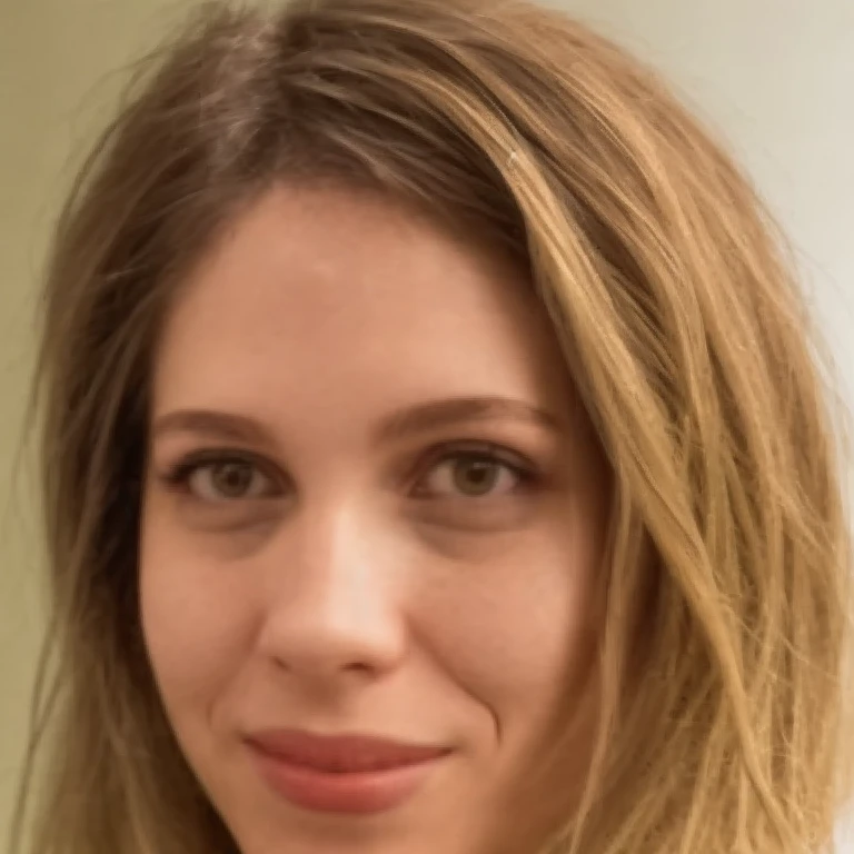 Direct the training to consistently generate images featuring a solitary individual – a young adult female with natural head proportions, as seen in conventional head-and-shoulders portraits. The entirety of the head, neck, and partial shoulders must be included within the frame, avoiding any extreme close-ups that may crop these elements. The resulting image should mimic the finesse of a Hasselblad 500 C/M camera portrait, maintaining a 73:128 aspect ratio. The illumination should be reminiscent of studio lighting, accentuating the subject's facial features without distortion. The background must be unobtrusive and nondescript, ensuring it does not suggest the presence of additional figures.