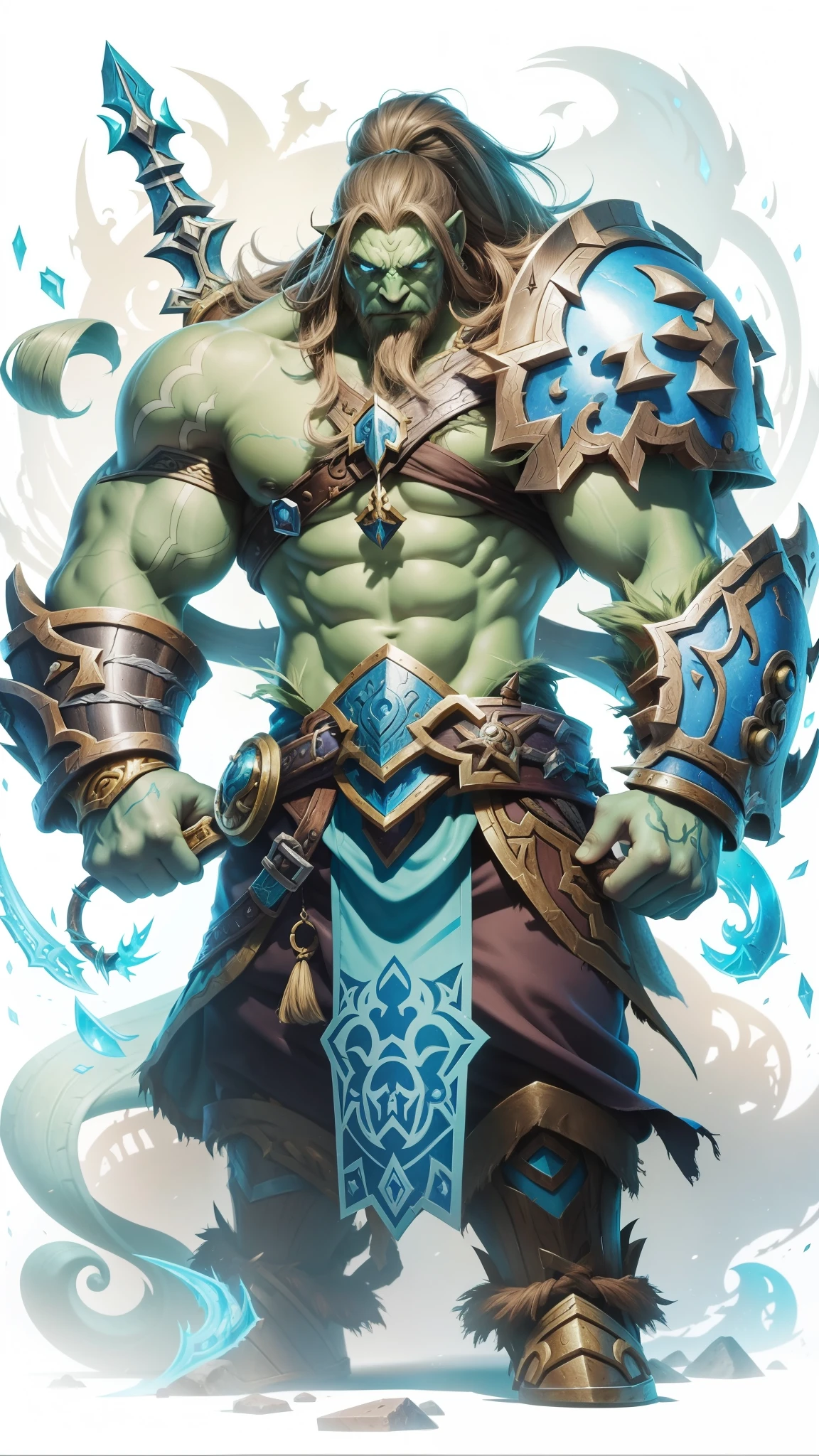 Un primer plano de un personaje de dibujos animados con una espada y una armadura, blizzard ilustraciones de warcraft, strong jaw grog, orco, orco warrior, orco themed, ilustraciones de warcraft, Joe Madureira, Arte de World of Warcraft, arte conceptual de mundo de warcraft, Arte de World of Warcraft style, epic full color illustration, Ilustraciones del juego de cartas Hearthstone. &quot;, arte conceptual de Blizzard Hearthstone