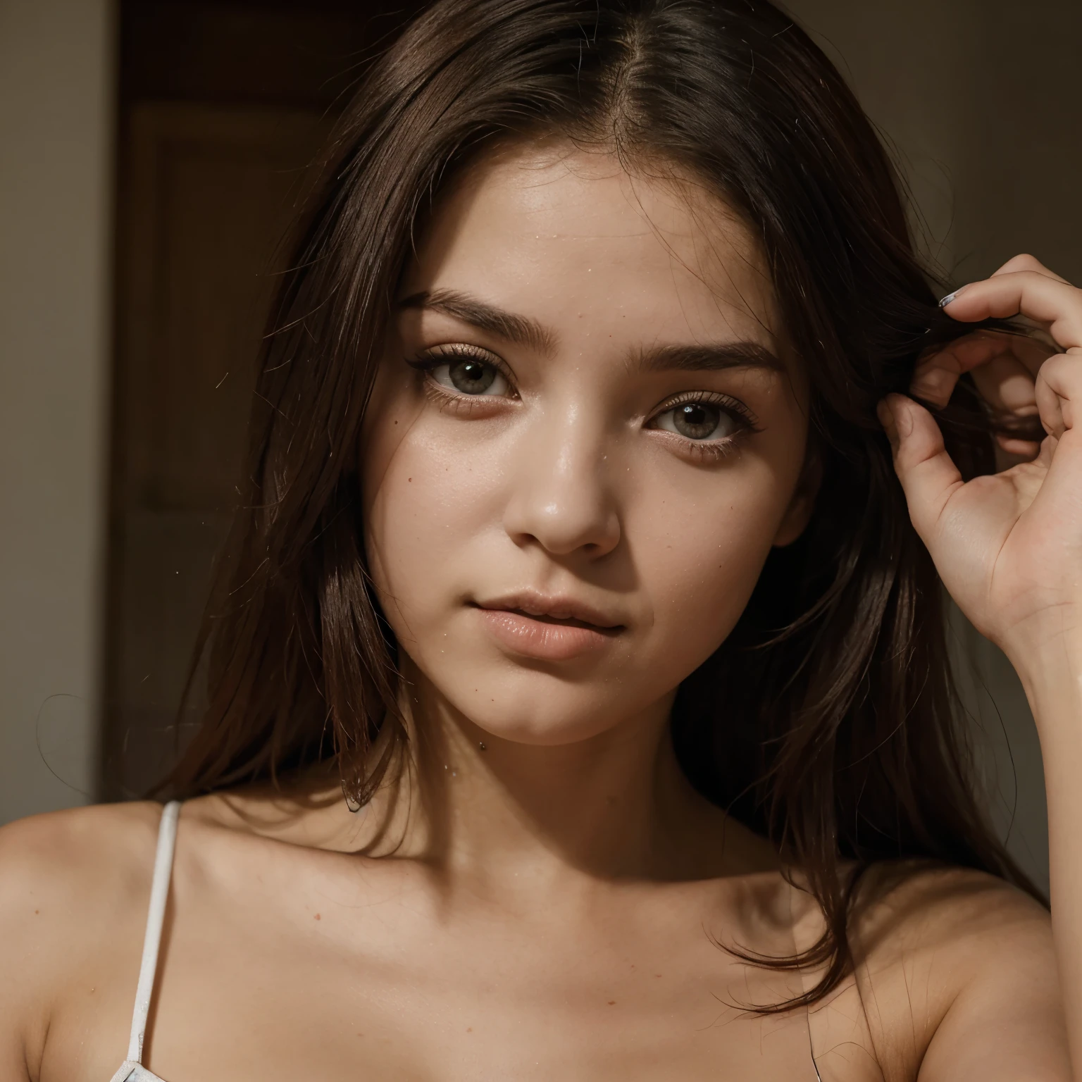 Garota de olhos vermelhos e cabelos brancos curtos lutando utilizando uma tesoura, the girl is young and 18 years old, However, she is very strong and kills everyone she wants with her scissors.