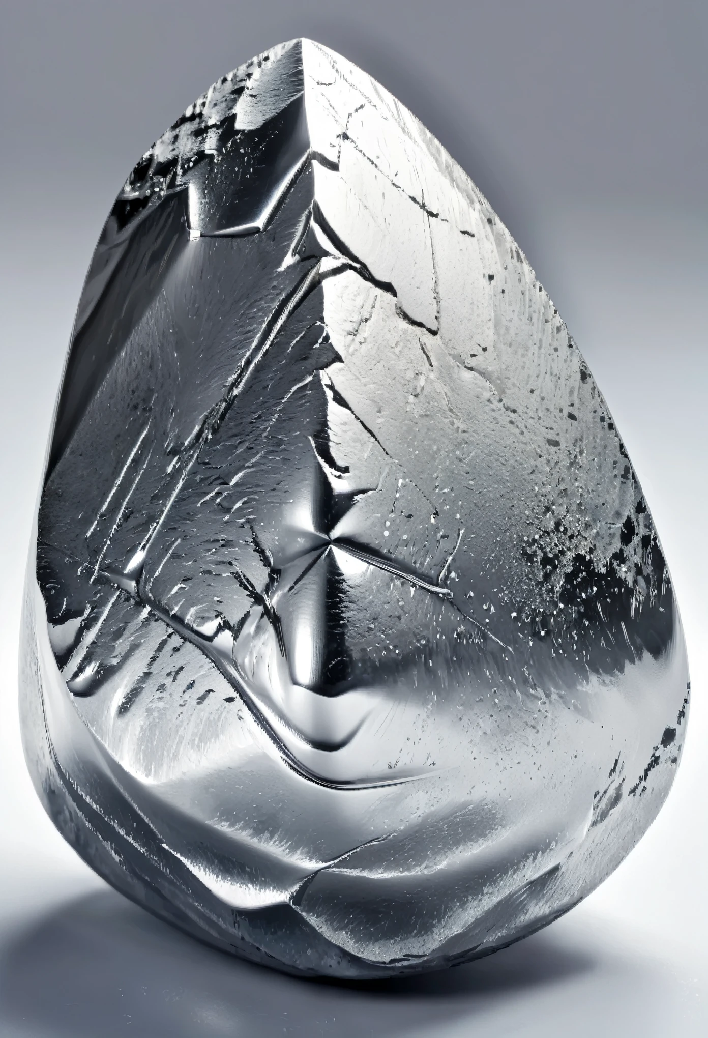 Masterpiece, best quality, 8k, piece of silver rock, silver tone, silver metal radiation,