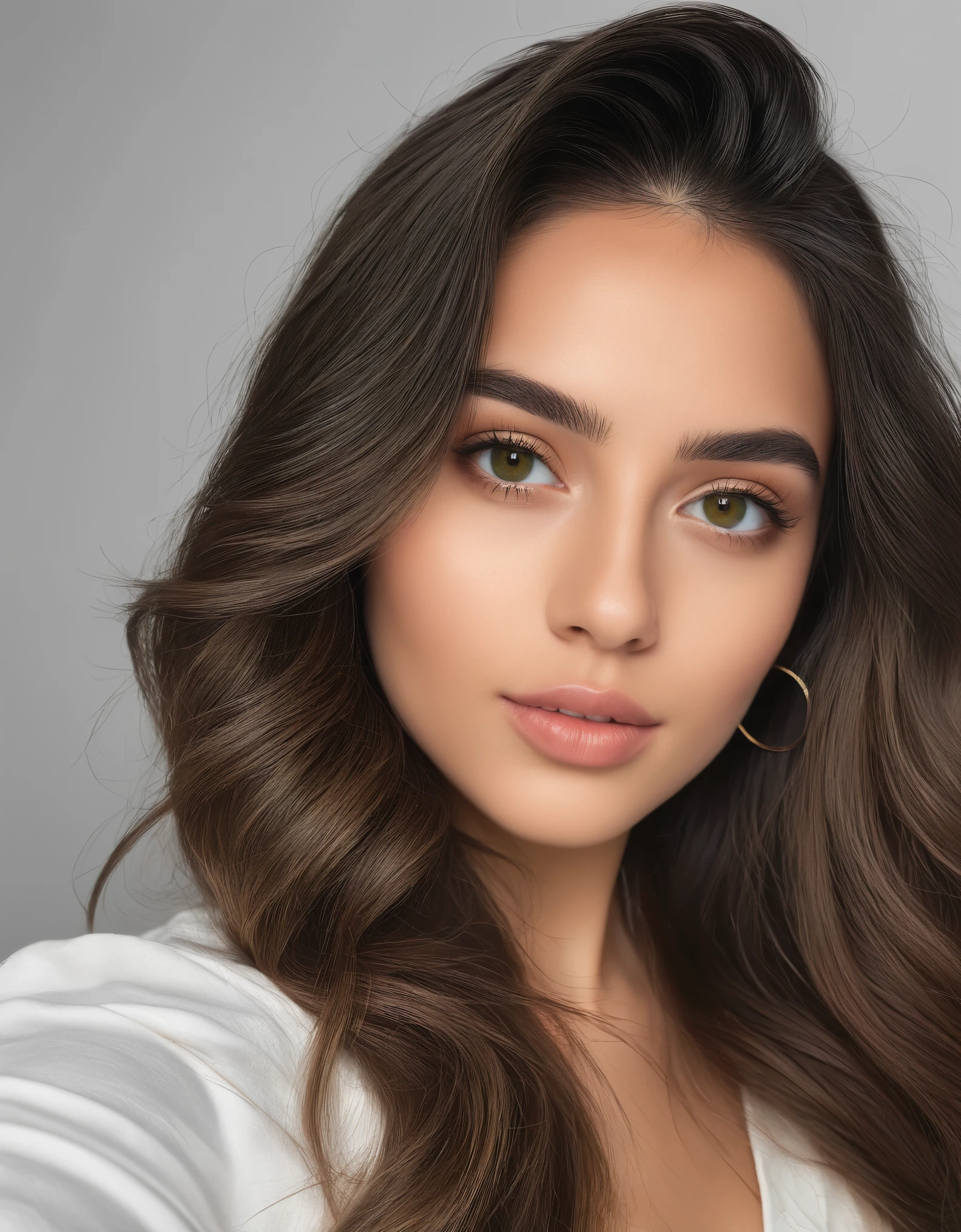 8k, Melhor qualidade, mesa, realista, O ultra-detalhado, fotografia realista, Um hiper-realista, softer lighting, increase the quality of cinematic lighting, photorealistic lighting, Back lighting, luz brilhante, Aumentar a qualidade, Peles com textura real de alta qualidade, fechar-se, delgado, rosto fofo, selfie live olhos lindos e detalhados, snapshot garota branca magra, 18 anos, cabelo liso, fino, branca de olhos verdes, istp style