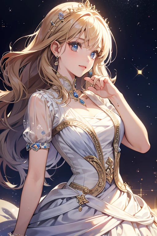 She wears a italian dress ; SPARKLE; GLITTER