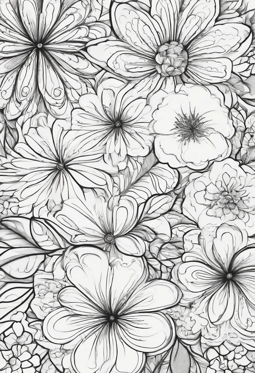 Adult coloring book, flowers, zentangle, 3d, line art, stress relieving designs, coloring book, pattern, positive affirmation quote, high quality, zentangle flower design, floral art, grayscale flowers, floral coloring page