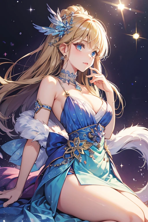 She wears a gallibaya; SPARKLE; GLITTER