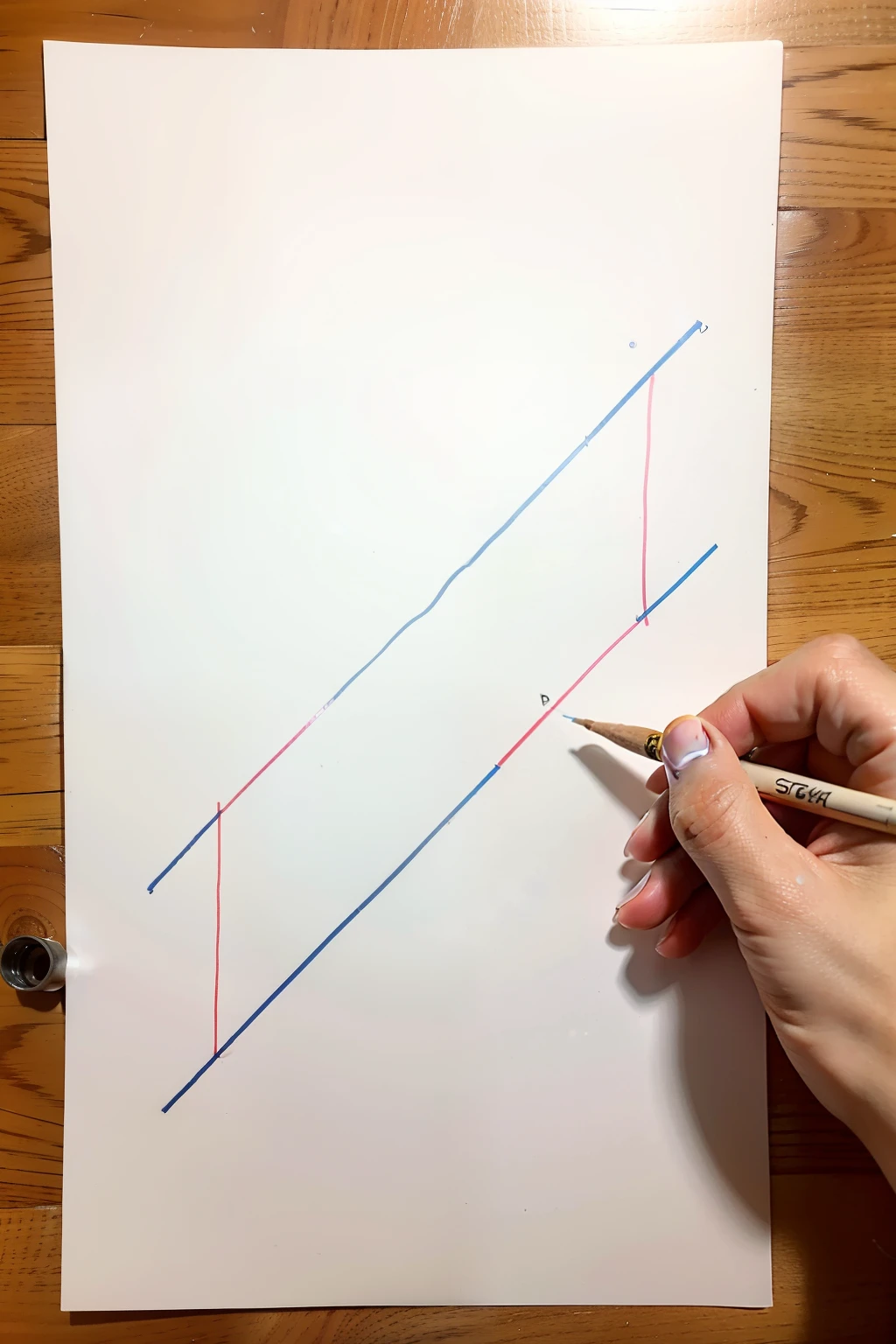 Draw a diagonal line in a square

