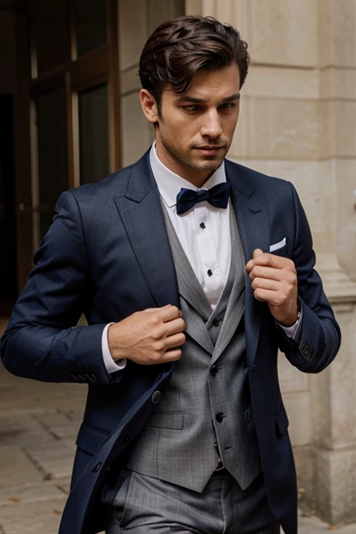 well dressed man full of charisma