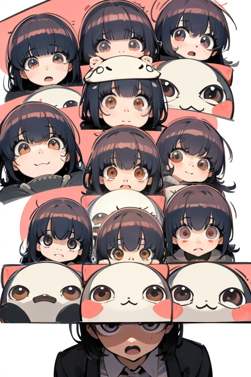 surprised face、Cute 3x3 eyes