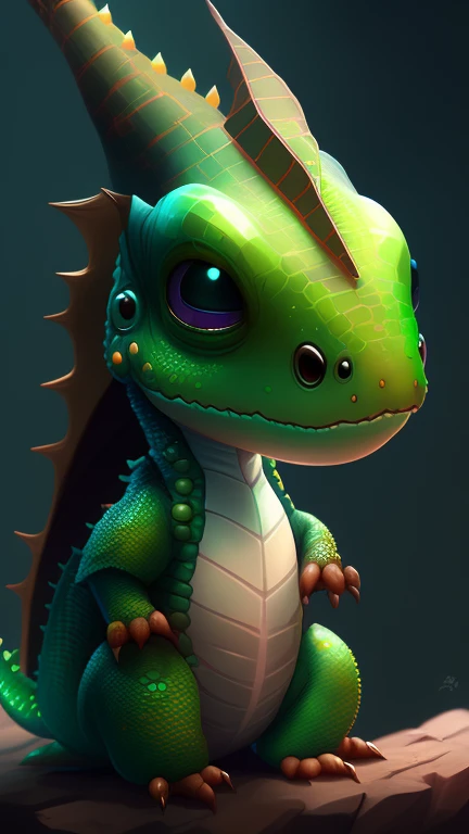 portrait of a cute (dicuki:1.1) as a (baby dragon:0.9), cartoon art , trending artstation, 4k, high detail