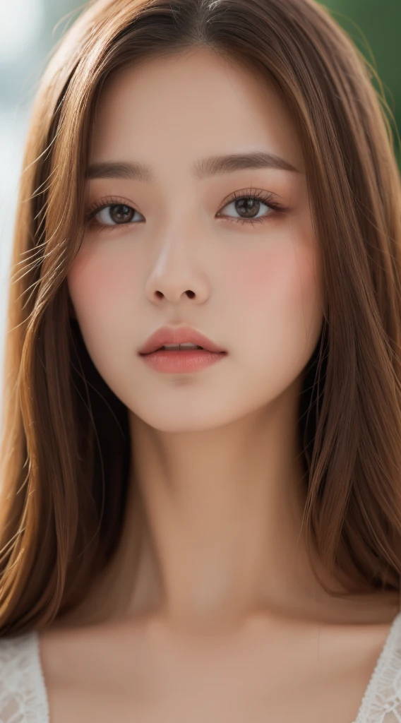 (top quality、4K、​Masterpiece:1.3)、beautiful woman、1 girl in、a sexy:1.1、brown hair:1.1、Cute lingerie、Super detailed face、delicate lips、delicate eyes、double eyelids、