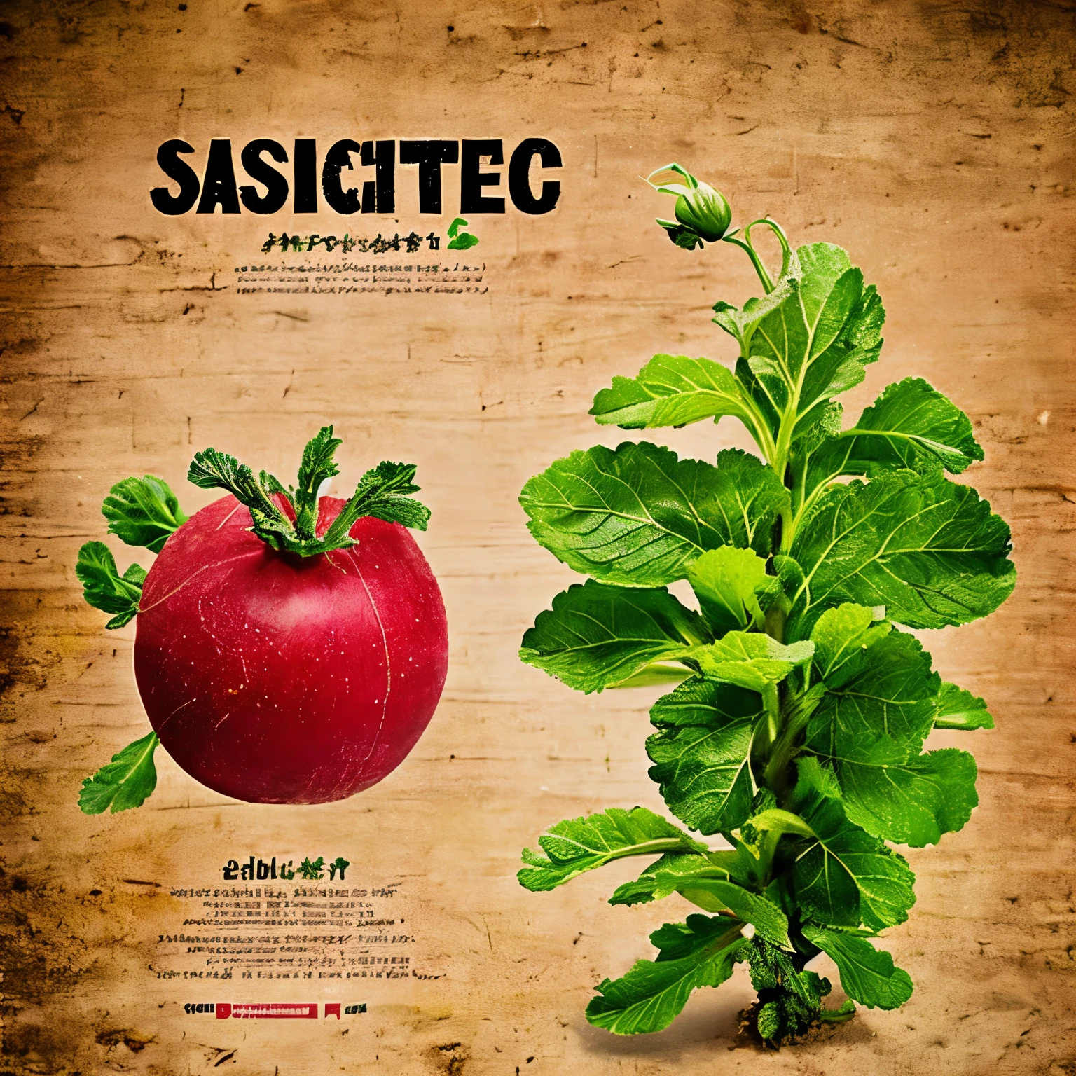 Poster agriculture simple radish