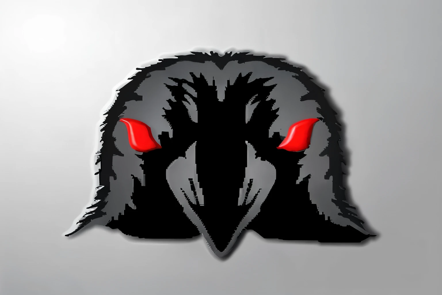 a close-up of a bird with red eyes and a black beak, corvo head, Raven, Raven monster, dark corvo, , corvo, cromado skeksis, black corvos, bird head, bico preto longo, grosso e brilhante, anthropomorphic Raven , corvos, Ravens, corvo portrait!!!!!, corvos as a symbol of death