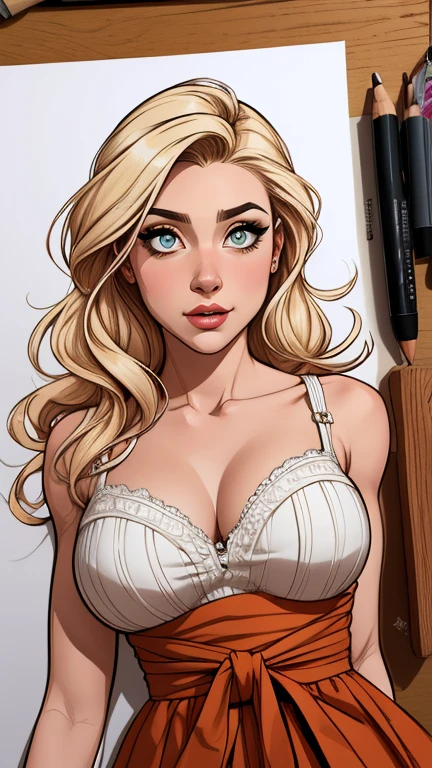 (estilo de desenho animado:1.2), Desenhos de (lua amorosa), Sorriso, olhos perfeitos, rosto detalhado, fundo branco, pose divertida, olhar sedutor,Corpo inteiro , beautiful medium breasts and wonderful body cartoon style digital illustration. mulher jovem adolescente