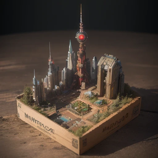 3598年Mars realistic model, (bifurcation, original photo, best quality, masterpiece:1.4),SteampunkCyberpunk6820 City,(CyberpunkMars light:1.3), Mars (related to land),(in a small nature box:1.3),Isometric, small nature, landscape on foundation,landscape,