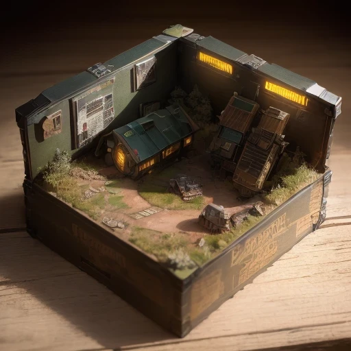 3598年Mars realistic model, (bifurcation, original photo, best quality, masterpiece:1.4),SteampunkCyberpunk6820 City,(CyberpunkMars light:1.3), Mars (related to land),(in a small nature box:1.3),Isometric, small nature, landscape on foundation,landscape,