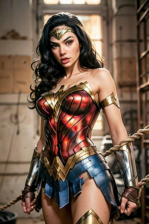 ww,wonder woman tied up with rope,