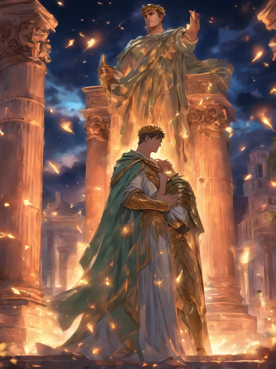 Roman Emperor Constantine the Great. Serdica, beloved by the Roman Emperor Constantine the Great. A happy couple. An eternal bond of love. Mutual affection. Pure love. The refreshing breeze of early summer.“My Rome is Serdica” amor.rome.Magnificent and lyrical. Dramatic. With admiration for Sofia, Bulgaria.epic. symphonic.dramatic ,night view background. urban. Super beautiful. high resolution. high quality. High resolution. digital art.urban. Super beautiful. high resolution. high quality. High resolution. digital art.