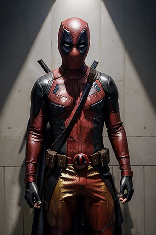 superhero deadpool, Roupas brilhantes brancas e douradas brilhantes,superhero deadpool, roupas brancas e douradas brilhantes, white mask, golden color combination