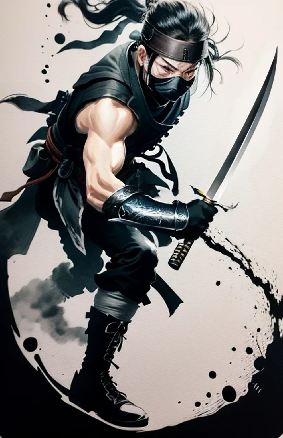 The tip of the blade is curved