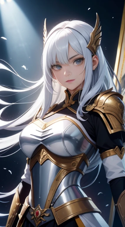 ((Um jovem e bonito general em armadura prateada,Xiao Li Guanghuarong,General of the Divine Arm,heroic)),exquisite facial features,three-dimensional facial features,rosto perfeito,((Carregando uma arma de prata nas costas,Hold a delicate hard bow in your hand,Shoot the invincible hand across the world,Nasci com um par de olhos lindos,Dentes brancos, Red lips,Seios grandes Cintura fina,100 steps through Yang,strong arms,Precision forged silver helmet,Armadura de prata forjada finamente,Bom em montar um cavalo feroz,The entire body is protected by silver armor)),majestic appearance,Invincible,Main winning works of the Photography Masters award,particles of light surround,obra-prima,A high resolution,produtos de luxo,um lindo,rico em detalhes,There is a thousand undue courage,(((Segurando um arco feroz))),Brilhando com os olhos de Deus,Qualidade da arte,((close-up em todo o corpo)),Fingers are clearly defined and perfect,Efeito Dingdall,erudite,The armor reflects a striking metallic shine,perfect hand,Artesanato em vidro,with a layered feel,clear facial features