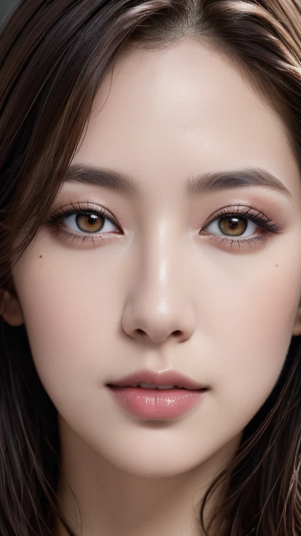 Naked, (Photoreal: 1.4), (Hyperreal: 1.4), (Real: 1.3), (Smooth lighting: 1.05), (Movie lighting quality improvement: 0.9), 32k, 1 girl: 1.2, 17 Year Old Girl, Realistic Lighting, Backlighting, Light on Face, Ray Tracing, (Bright Light: 1.2), Anatomically Correct Proportions, (Quality Improvement: 1.4), (Highest Quality Realistic Textures) Skin: 1.4), (Fine eyes), (Dark eyes), Detailed face, High quality eyes, (Tired, sleepy and satisfied: 0.0), (((Close-up of face))), Japanese girl, ( Enhance the atmosphere of the body line: 1.1), (Enhance the beauty of the skin texture: 1.1), (light makeup, [[pink lipstick]], eyeliner), brown hair, long hair, ((bright dark short hair) sideways), very detailed)),