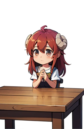 (table top, highest quality:1), 1 girl, alone, Chibi, white background