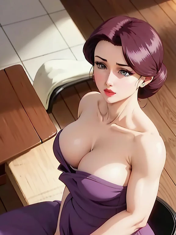 最high quality, 8K, Masseter muscle part, Lively, sharp focus, high quality, High resolution, alone, middle aged woman, beautiful woman, 35 years old, Whole BodyEsbian, wear high heel shoes, The facial details are very rich, highly detailed eyes, thick lips, ((look at the audience)), (Standard Body Shape), beautiful hairstyle, clothes with open chest、、