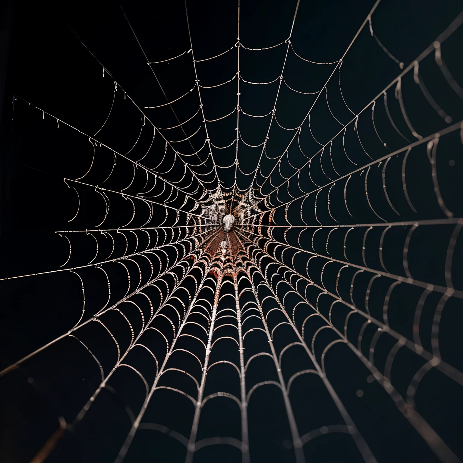 Spider drawing on cobweb