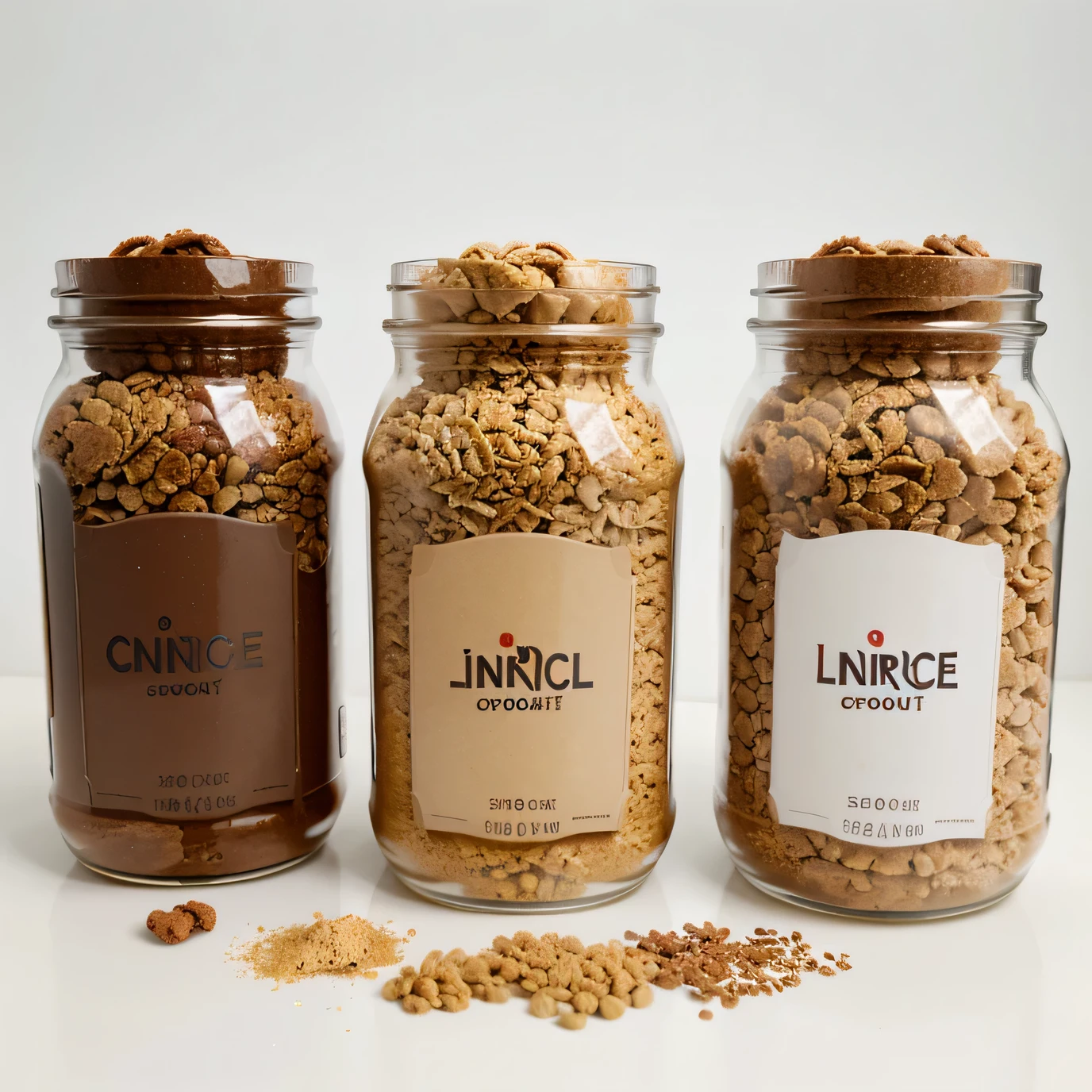 Create a cereal bar with a white background that has packaging called lindré