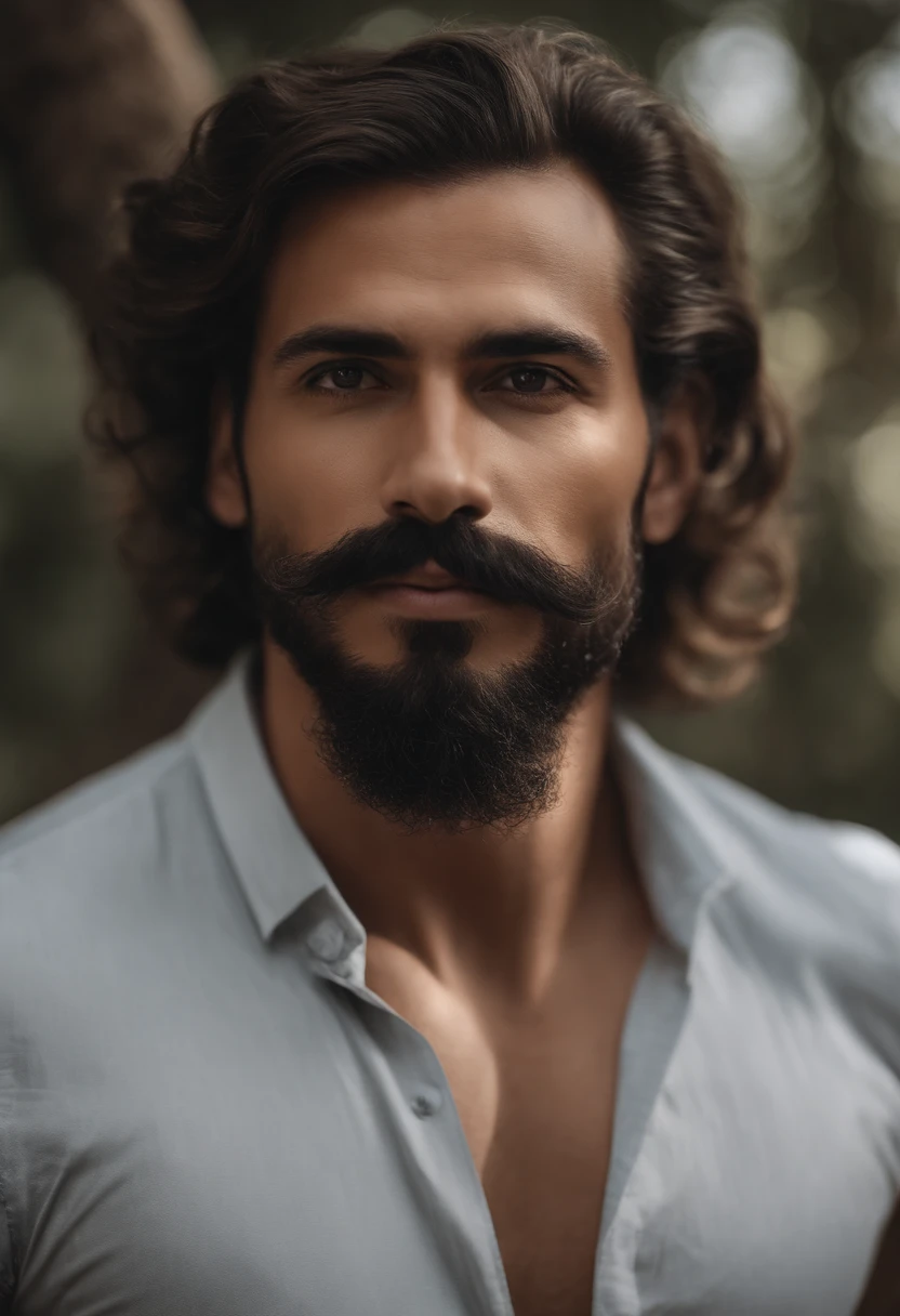 Hombre africano musculoso con barba y bigote en camisa blanca, Mejor calidad,4k,8K,hombre muy atractivo con barba, vello facial bien cuidado, solution, asombroso, realista, imagen ultrarrealista, Bigote Natural, viejo hombre,foto retrato suave 8 k, retrato muy detallado, bigote grueso, estilo hiper-realista, barba fina y brillante, vello facial corto, Barba incipiente, solution, cara detallada, Retrato ultra realista, cabello gris,traje elegante, boca abierta,