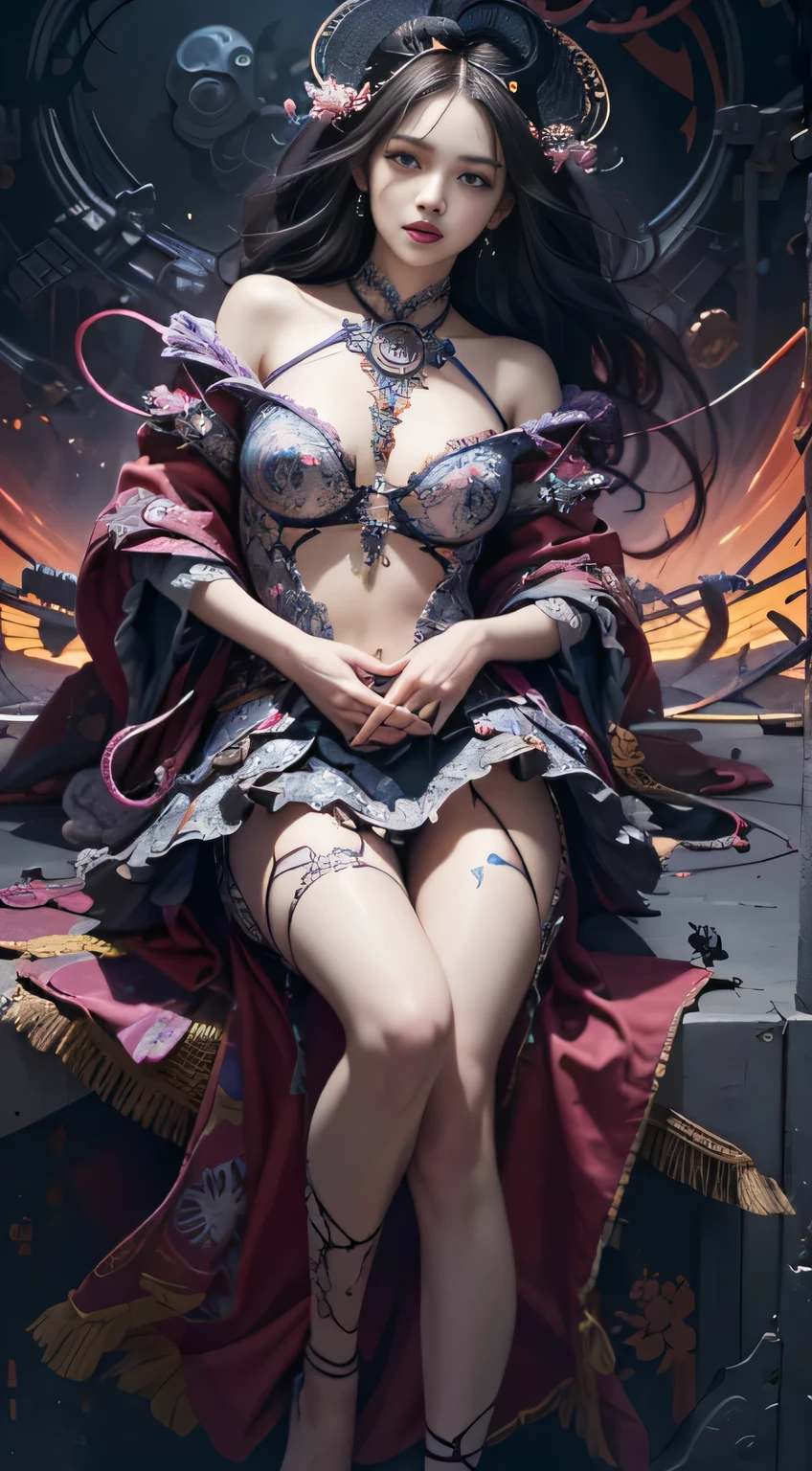 official art, unity 8k wallpaper, ultra detailed, beautiful and aesthetic, masterpiece, best quality, (zentangle, mandala, tangle, entangle), (fractal art:1.3) , ((1 latino mature woman)), extremely detailed, dynamic angle, cowboyshot, the most beautiful form of chaos, elegant, a brutalist designed, vivid colours, romanticism, by james jean, roby dwi antono, ross tran, francis bacon, michal mraz, adrian ghenie, petra cortright, gerhard richter, takato yamamoto, ashley wood, atmospheric,  of musical notes, streaming musical notes visible,