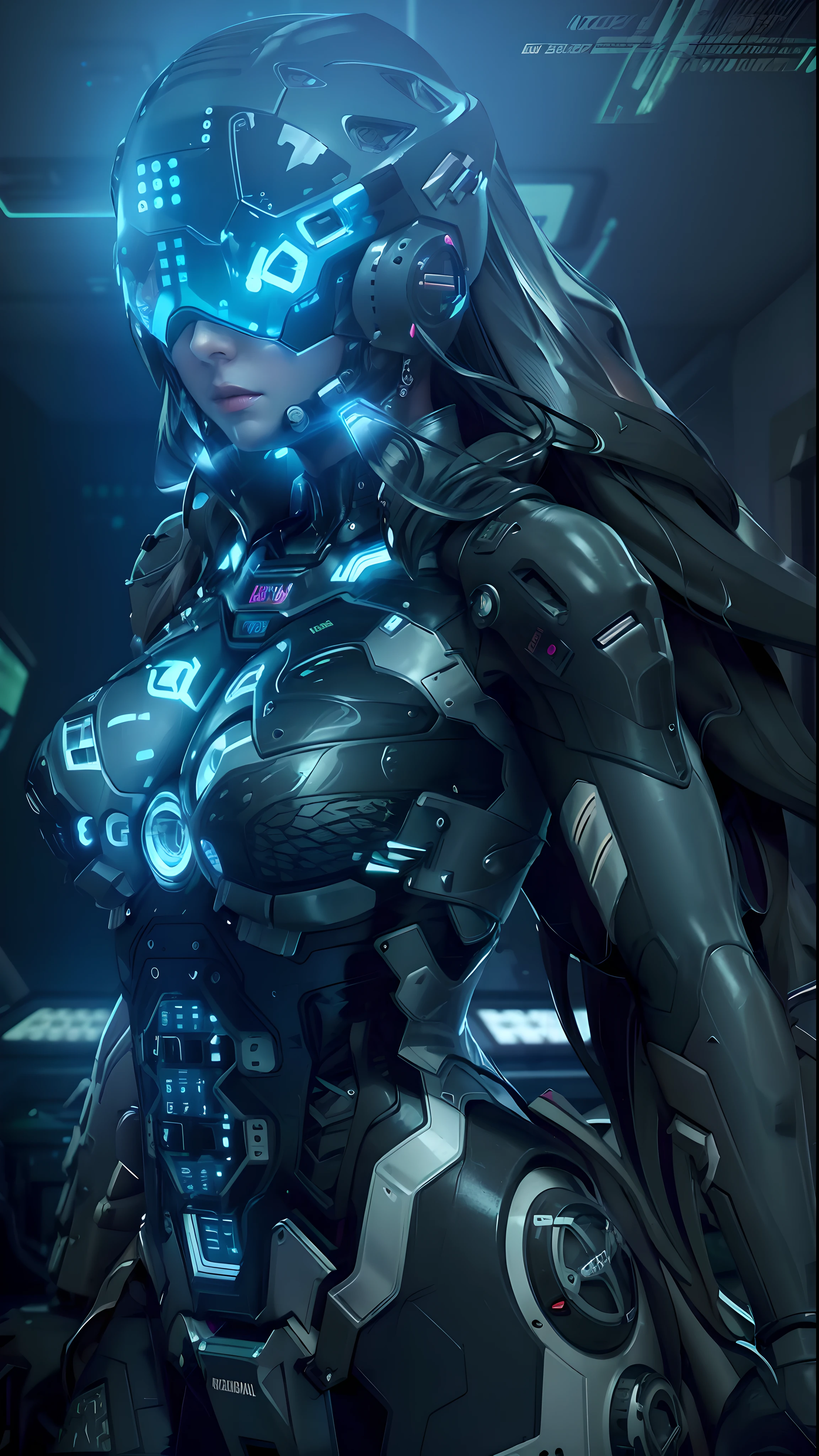 ((best quality)), ((masterpiece)), (Very detailed: 1.3), 3d, RF KTR_TechnoTrex, Beautiful cyberpunk woman with shaggy hair invades computer terminal, computer server, LCD screen (Display Number), optic fibre cable, Company logo, high dynamic range (high dynamic range), Ray tracing, NVIDIA RTX, Super resolution, Unreal 5, subsurface scattering, PBR texture, post processing, Anisotropic filtering, depth of field, Maximum clarity and sharpness, multi-layer texture, Albedo and specular maps, surface coloring, Accurately simulate the interaction of light with materials, Perfect proportion, octane rendering, Two-tone lighting, Low ISO, white balance, rule of thirds, Large aperture, 8K raw, High efficiency sub-pixel, sub-pixel convolution, glowing particles, light scattering, Tyndall effect