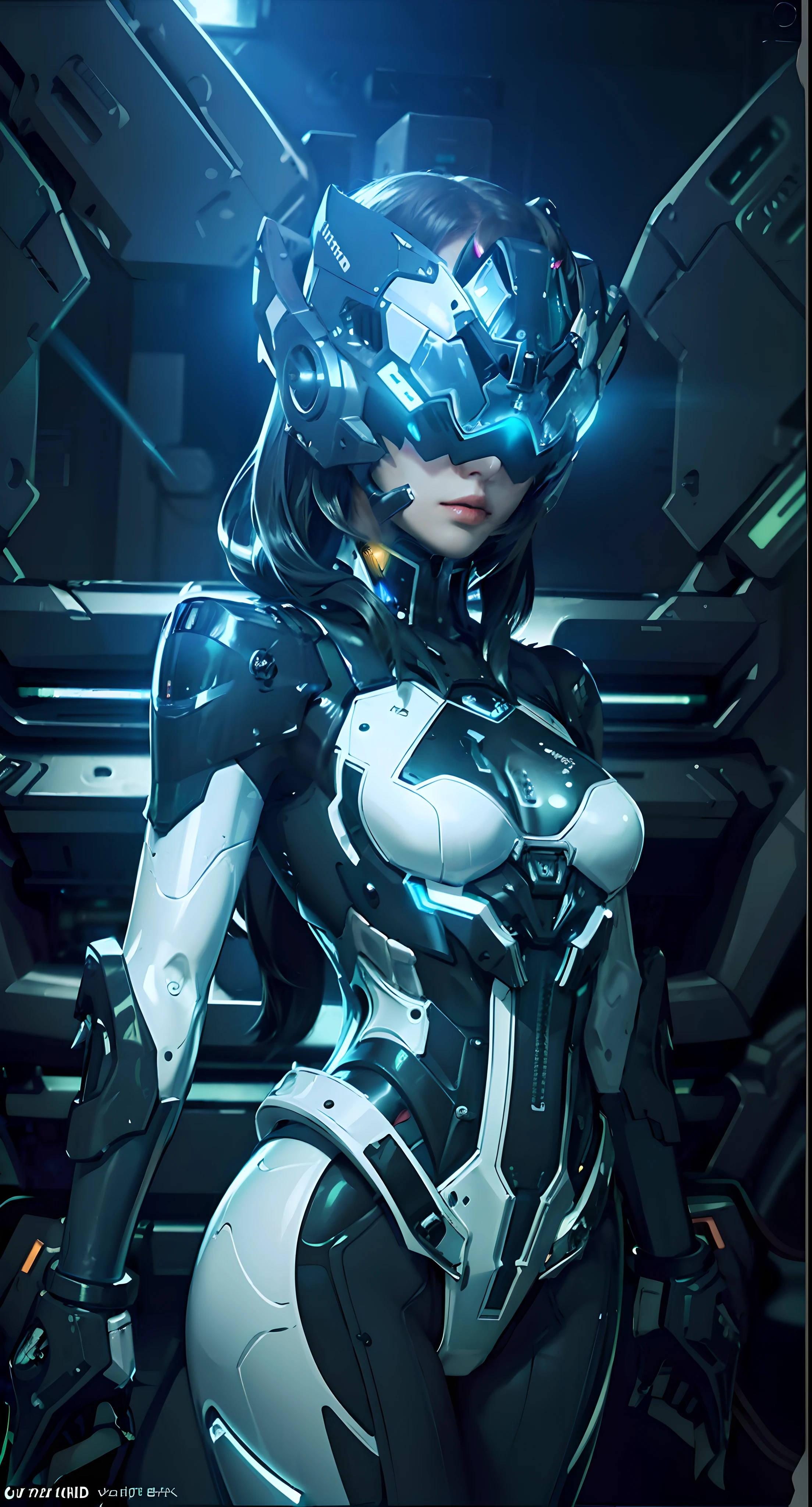 ((best quality)), ((masterpiece)), (Very detailed:1.3), 3d,RF KTR_TechnoTrex, Beautiful cyberpunk woman,Thick hair,Hacker computer terminals,computer server, LCD screen, optic fibre cable, Corporate logo,high dynamic range (high dynamic range),Ray tracing,NVIDIA RTX,super resolution,Unreal 5,subsurface scattering,PBR texture,post processing,Anisotropic filtering,depth of field,Maximum clarity and sharpness,multi-layer texture,Albedo and specular maps,surface coloring,Accurate simulation of light-material interaction,Perfect proportion,octane rendering,two-tone lighting,Low ISO,white balance,rule of thirds,Large aperture,8K raw,Highly efficient sub-pixels,sub-pixel convolution,glowing particles,light scattering,Tyndall effect RF KTR_TechnoTrex, AB_robot, robotcheck description, Riel Mecha, machinery suit, ((gloss body)), (Very shiny body), Transparent parts, jewelry, decoration, Gorgeous, luxury, Excellent, Small LED lighting throughout the body, Small LED lighting sparkles