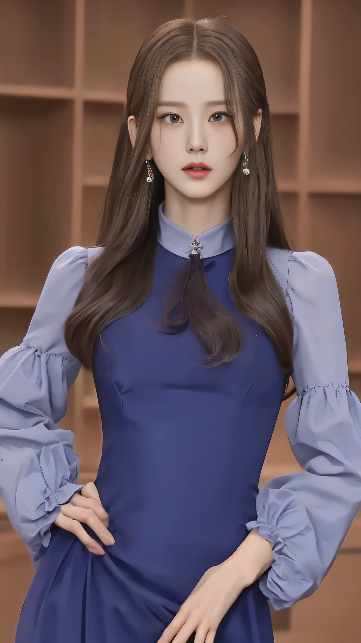 Ji-soo has a balanced oval face, với các đường nét feeble, Harmony. Her face is considered naturally beautiful by many people, Doesn&#39;t require a lot of makeup..

eye: Ji-soo has big eyes, round, glitter, Light brown color. 그녀의 eye은 비유된다 "강아지 eye" With cuteness, chaste.
nose: Ji-soo has a high nose bridge, upright, slim. 그녀의 nose는 많은 사람들에게 한국 미의 기준으로 간주됩니다.
lip: Ji-soo has small heart-shaped lips, very. Đôi môi của cô được nhiều người khen ngợi là sexy, attractive.
chin: Ji-soo có chiếc cằm V-line slim, feeble. chin이 있어서 얼굴이 더 또렷해보이더라구요, Luxurious.
Ji-soo&#39;Her physical height is 162 cm and her body measurements are 81-59-87... Her figure is considered balanced, sexy. Ji-soo has porcelain white skin, smooth.