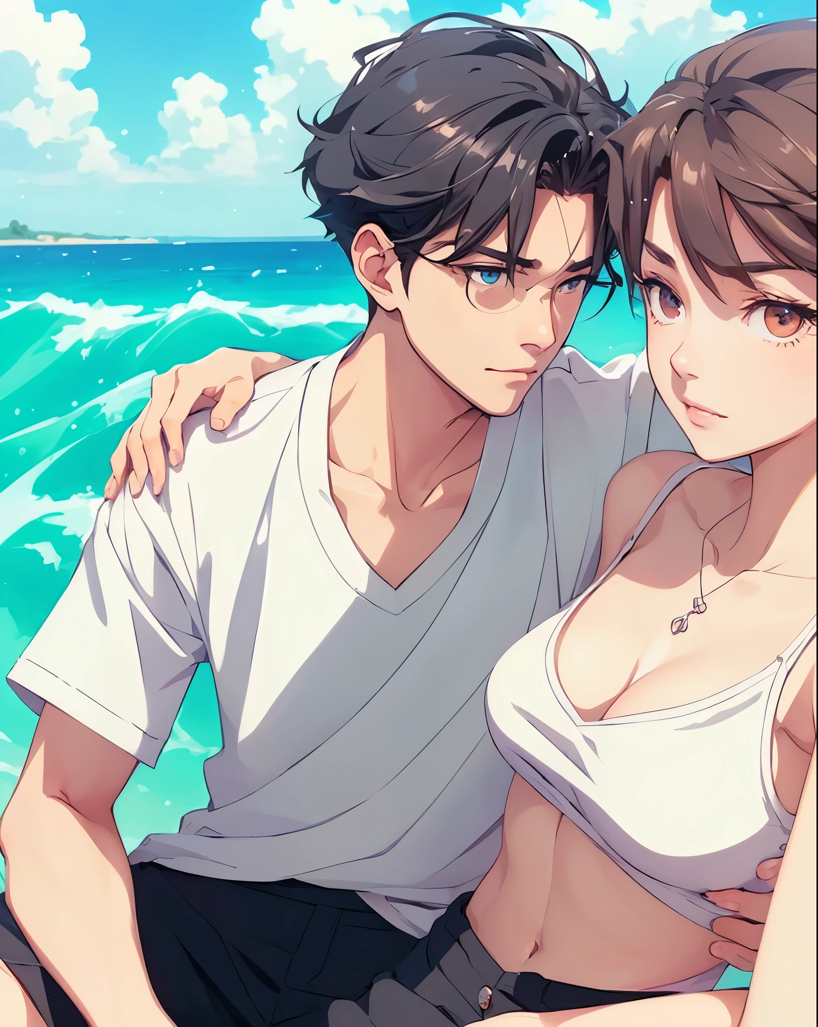 The perfect style, nvinkpunk close-up portrait of (((People ask))), Smooth and soft skin, Big, dreamy eyes, Beautiful and intricate hair color, symmetrical, The anime's eyes widened., soft light, detailed face, By Makoto Shinkai, Stanley Argerm Lau, wow, Ross Draws, concept art, digital painting, looking into the camera