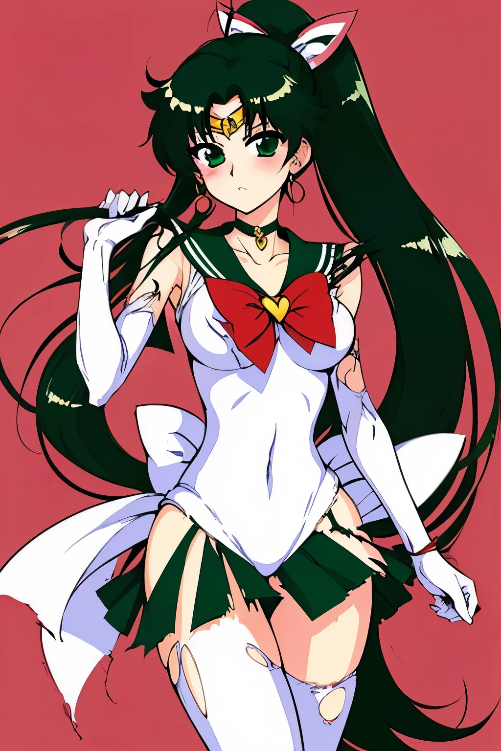 best quality,masterpiece,1igrl, solo, (torn clothes:1.3), ecchi anime style, blush, in subway,
SetsunaMeiou, (sailor pluto, sailor collar, long hair, dark green hair, elbow gloves, neck ribbon, circlet, jewelry, white thighhighs, ponytail)