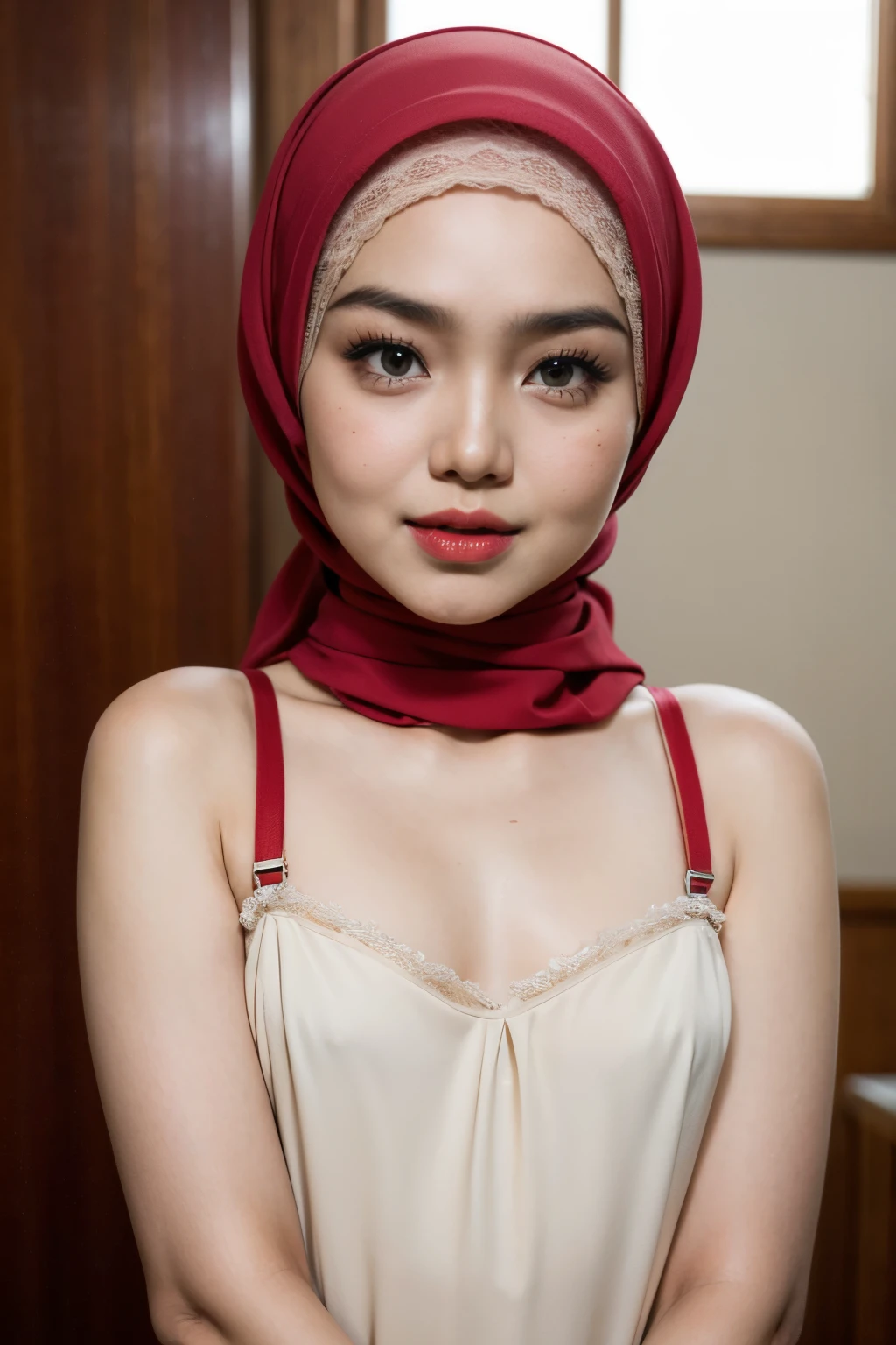 (Wearing Lingerie Top Suspender), (((HIJAB MALAY GIRL))), masutepiece, High quality, UHD 32K, Realistic face, Realistic skin feeling , A Japanese Lady, 8 years old, , Very cute and baby-like face, (((FLAT CHEST))), (MATRIX WORLD), ((look In front  at the camera and SADNESS)), (((CUTE GIRL))), ((RED LIPS)), ((CHUBBY)), (undress,   Work at the dump 