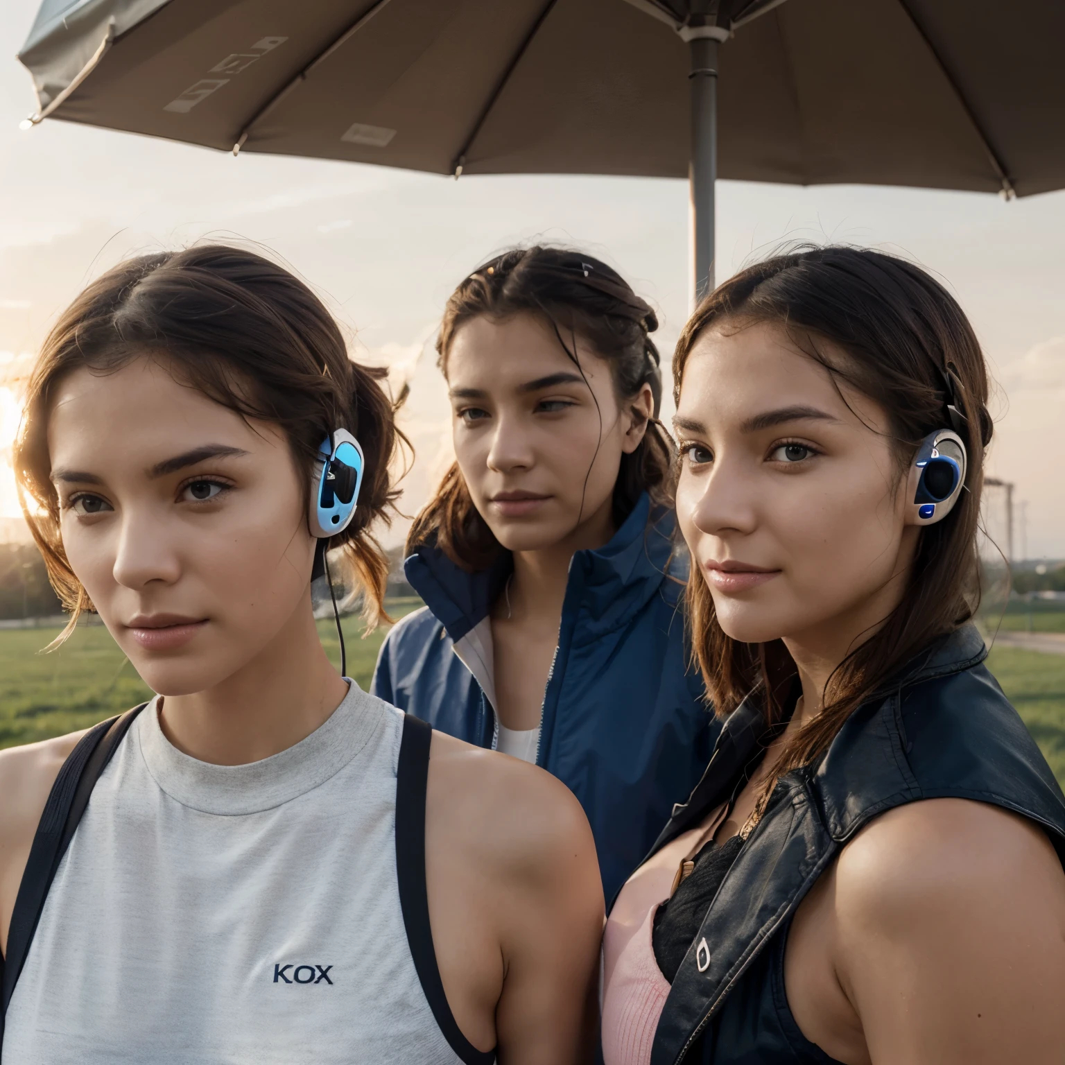 Wireless headphones that use three types of solar charges, wireless and wired