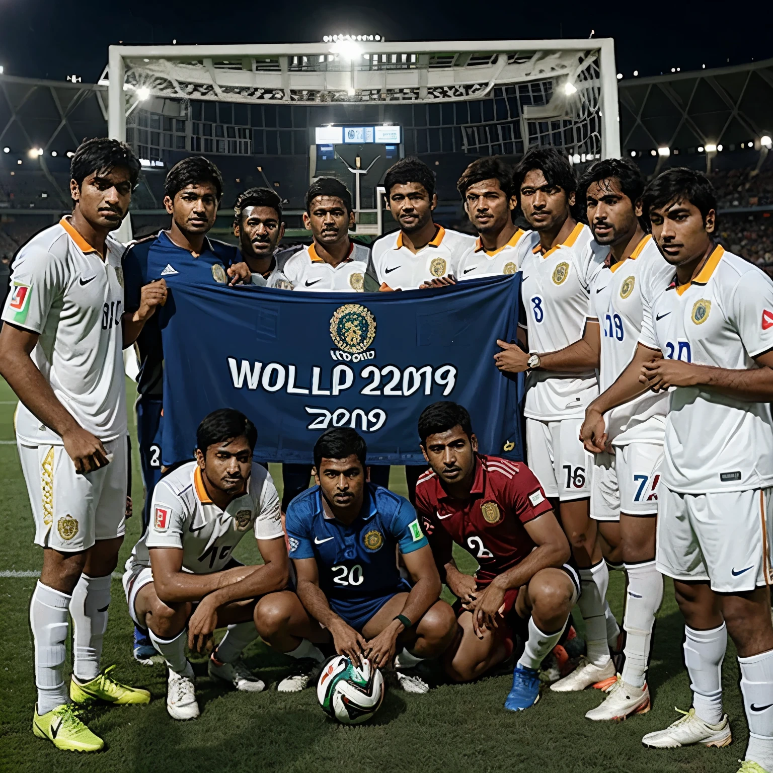 Indian football team with fifa world cup