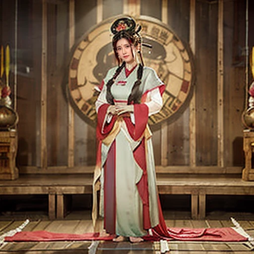 NSFW、perfect face、Mrs. Mi、Three Kingdoms、battle of nagasaka、The costume is dirty with dust and mud.、big 、full nude、full body、big areola、Pubic hair of the same color as the hair、In a dark, shabby hut、messy hair、sweating、after being raped、empty eyes、Standing on the straw mat