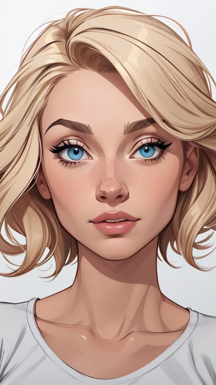 estilo de desenho animado:1.2), Dominika Paleta mulher Imagem de desenho animado de uma mulher , roupas sensuais , garota super fofa, authoritarian would be facial expressioncartoon style illustration, estilo de arte dos desenhos animados, estilo de arte dos desenhos animados, digital illustration style, design de personagens altamente detalhado, arte digital detalhada fofa, City fan art, design de personagem retrato, beautiful digital illustration, retrato de alta qualidade, arte em quadrinhos, retrato do design do personagem, white background Buso without clothes and medium breasts, beautiful and symmetrical body curves