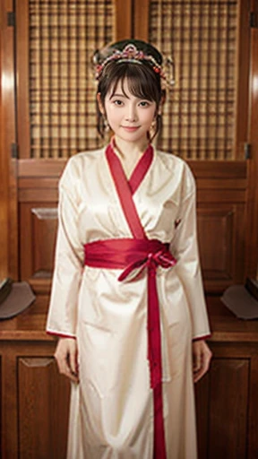 NSFW,perfect face,Three Kingdoms,Mrs. Mi,battle of nagasaka,Beautiful costumes with traditional designs,dirty with dust and mud,Clothes are ripped off and naked,はぎ取られた衣裳の上に裸のMrs. Miが仰向けに横たわっている,Mrs. Miは薄暗い粗末な小屋の中に敷かれた莚の上に仰向けに横たわっている,She looks blank due to the shock of being raped.,after being raped,big 、full nude、Pubic hair bladder,full_body,White, cloudy semen is overflowing from the female genitalia.、小屋の天井から真下で仰向けに横たわっているMrs. Miを見た構図